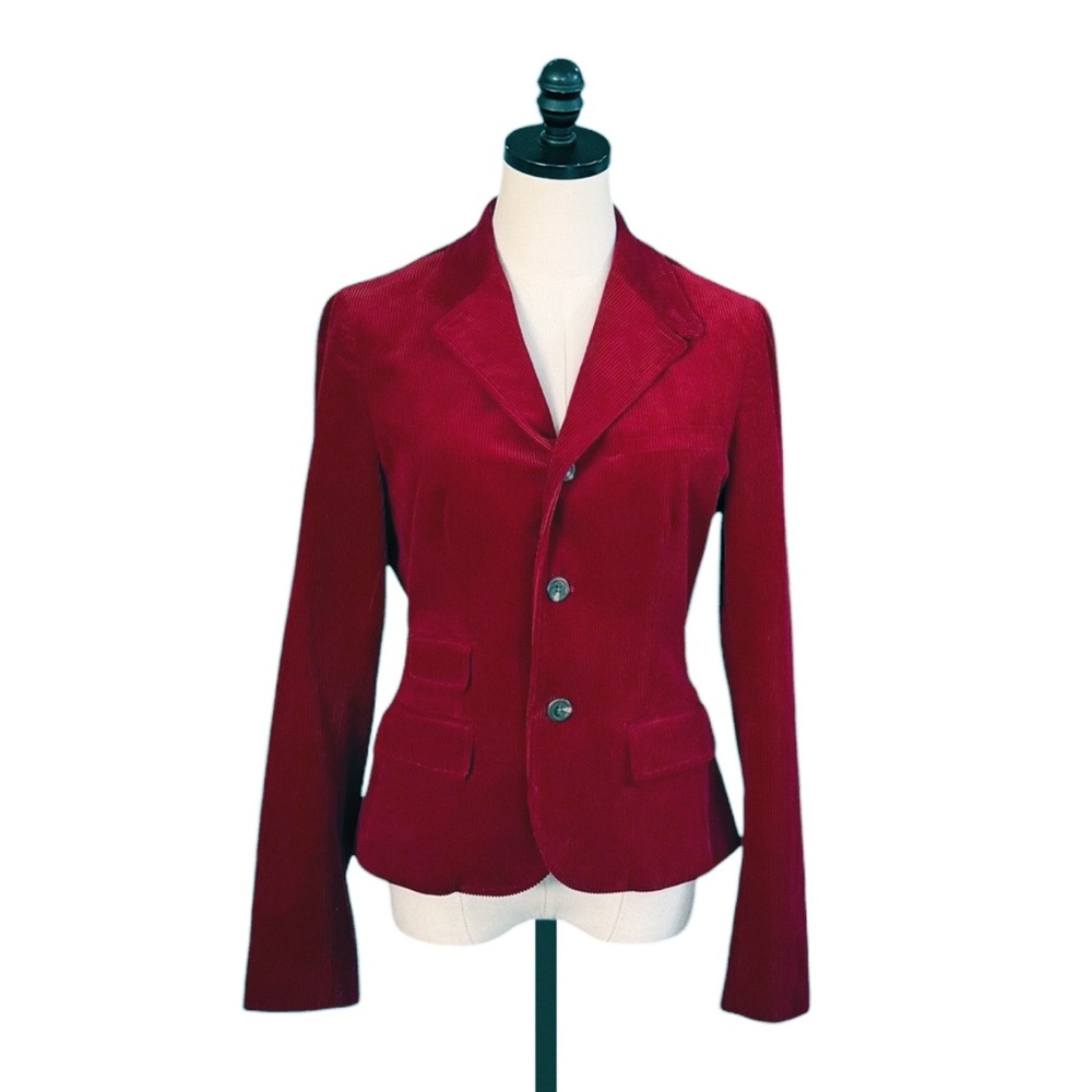 Ralph Lauren Vintage Corduroy Equestrian Blazer in Red | 8 - Picture 3 of 11